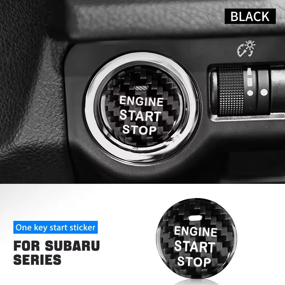 Carbon Fibre Start Stop Button Cover for Subaru Impreza WRX 15-22 Forester 13-22