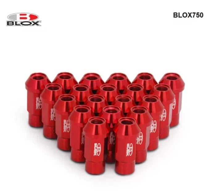 20Pcs Blox Forged Aluminium Extended Open Racing Lock Lug Nuts M12x1.25 M12x1.5