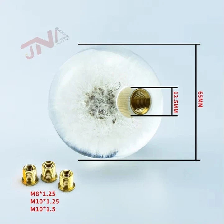 JDM Dandelion Flower Acrylic Gear Knob M81.25 M101.5 M101.25 M121.25 Universal