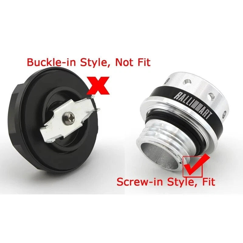 Ralliart Engine Oil Cap Cover Screw on for Mitsubishi Lancer 2008 - 2015