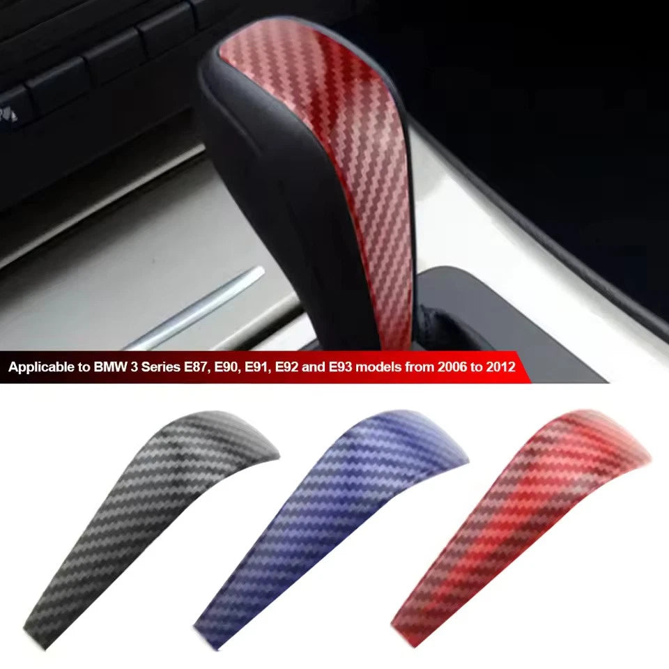 Carbon Fiber Gear Shift Knob Trim Cover for BMW 3 Series E87 E90 E91 E92 E93 E84