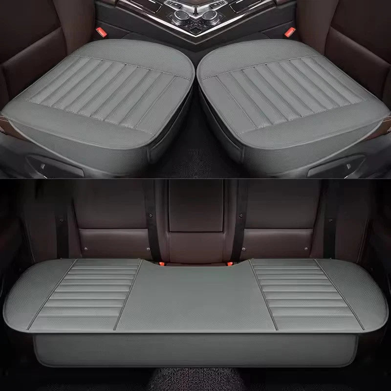 SEAMETAL Premium PU Leather Car Seat Cover Set Universal Fit Cushion Protector