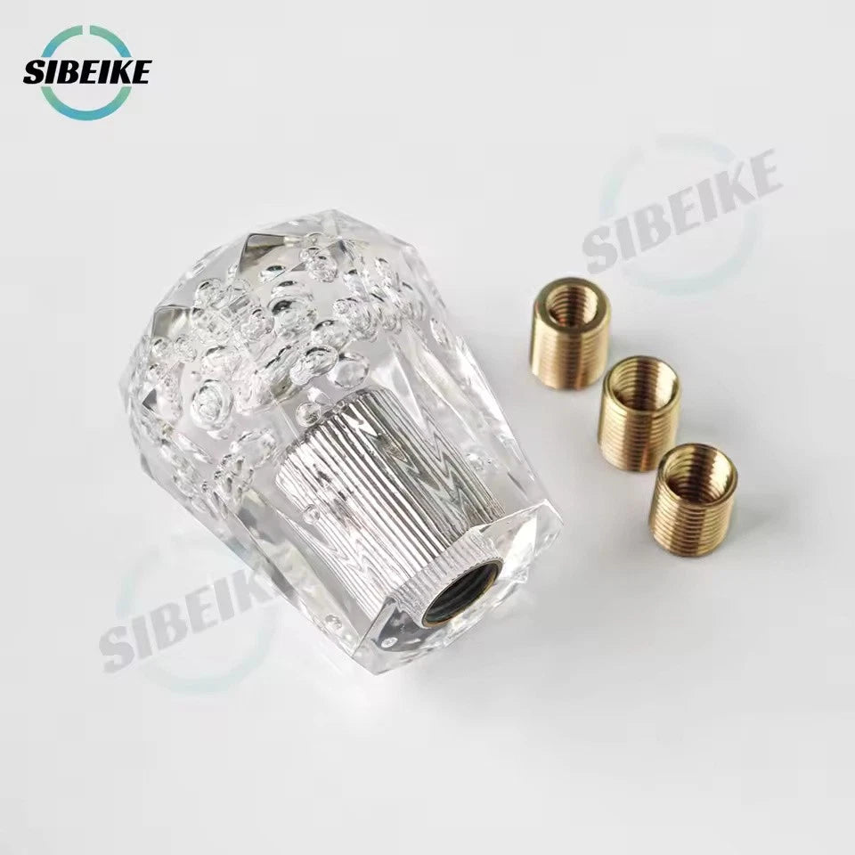 Diamond Bubble Shift Gear Knob 6CM M12x1.25 M10x1.5 M10x1.25 M8x1.25