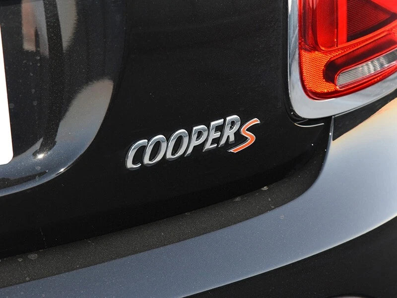 Cooper S Chrome Silver & Gloss Red Boot Badge Emblem