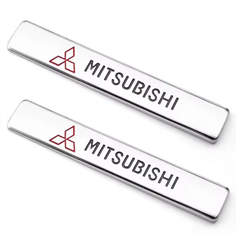 Aluminium Chrome Silver Black Badge for Mitsubishi Lancer Outlander ASX NEW