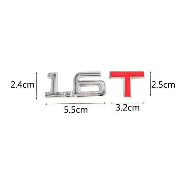 1.6T 1.8T 2.0T 2.2T 2.4T 2.5T 2.8T 3.0T Turbo Badge Emblem Universal NEW