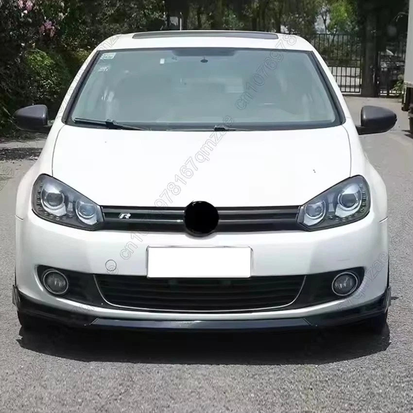 Front Bumper Splitter Lip Diffuser Black Carbon for Golf 6 MK6 TSI/TDI 2008–2012