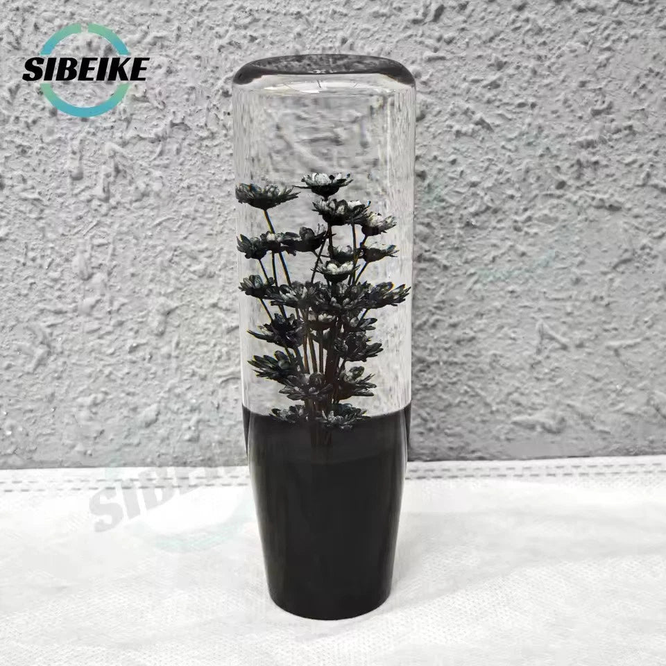 15cm JDM Transparent Flower Gear Shift Knob M12x1.25 M10x1.5 M10x1.25 M8x1.25