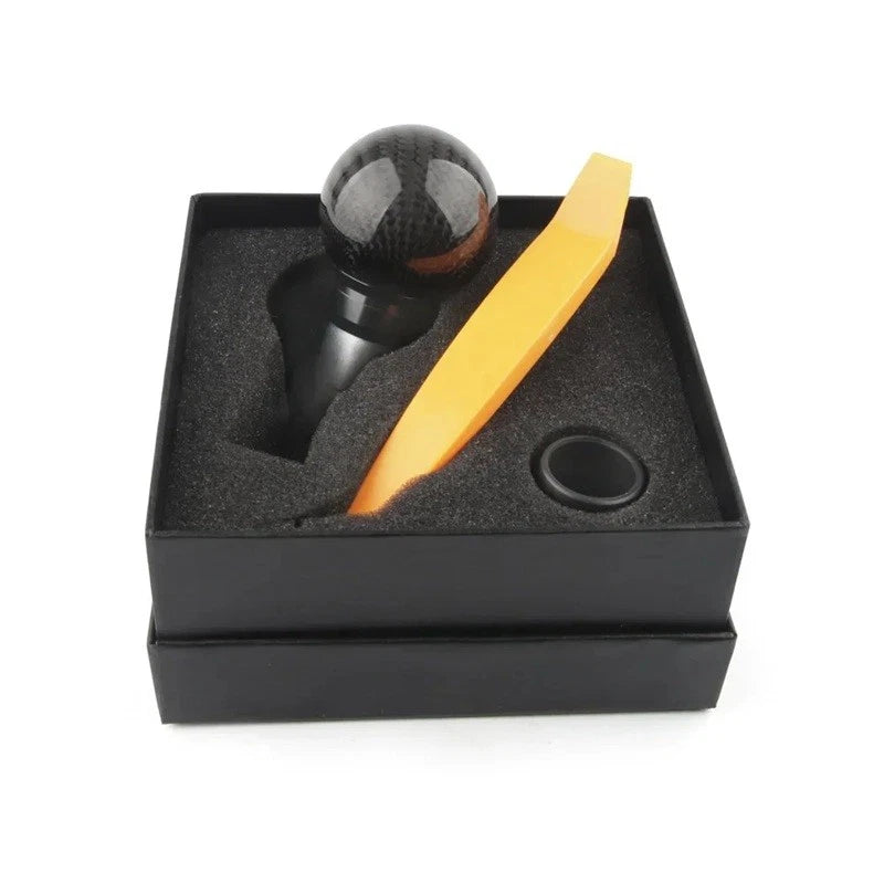 Carbon Fibre Gear Knob with Extension Shaft Black Blue Red Universal Fitment NEW