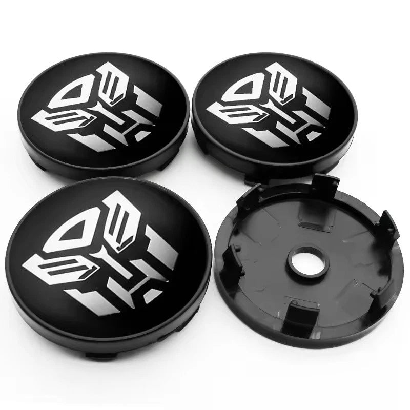 4PCS Transformers Autobots Decepticon Wheel Center Cap Hub Covers 56mm & 60mm