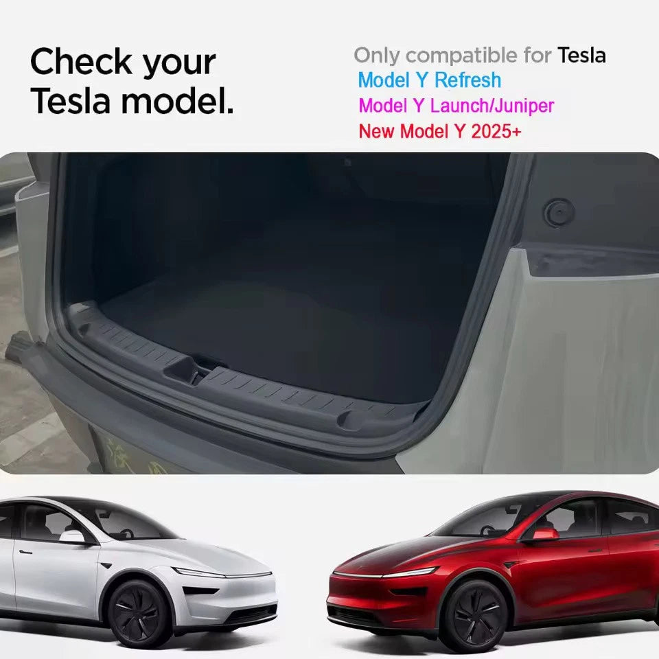 Trunk Sill Plate Protector TPE Rear Bumper Guard Anti-Scratch for Tesla Model Y