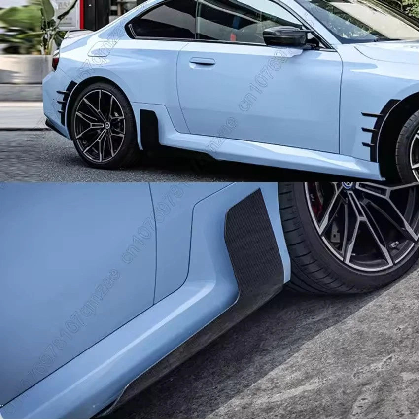 Side Skirt Winglets MP Style Thickened Black Door Splitters for BMW 2 Series M2