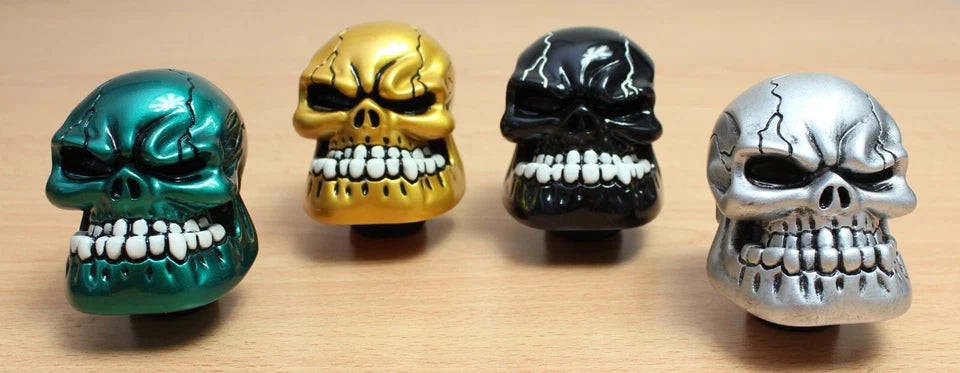Angry Skull Gear Shift Knob Black Aluminium M12 M10 M8 for Ford Holden Toyota GM
