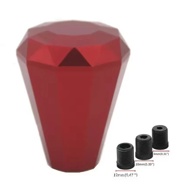 NEW Style Diamond Shape Manual Gear Knob Shift Universal Fitment M12 M10 M8