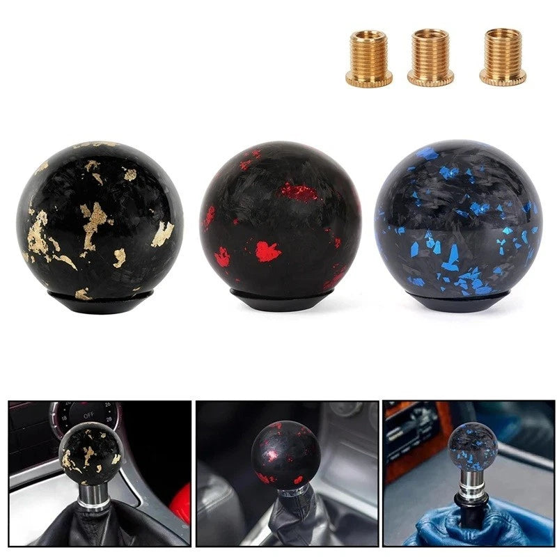 Real Forged Carbon Ball Gear Shift Knob for M12x1.25 M10x1.5 M10x1.2 M8x1.25 NEW