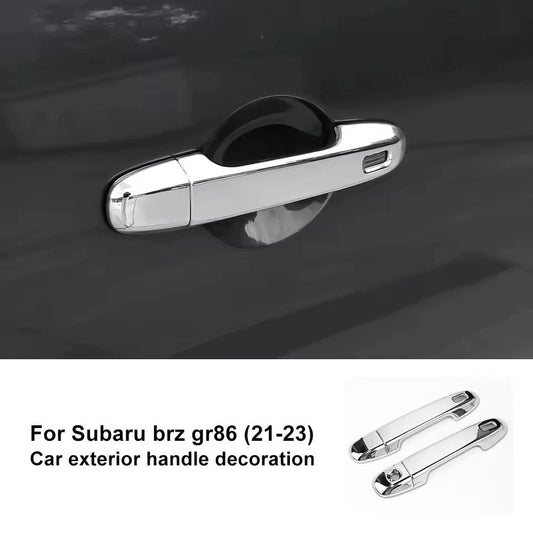 2 Pc Door Handle Cover Chrome Silver or Carbon for Toyota GR86 21 -25