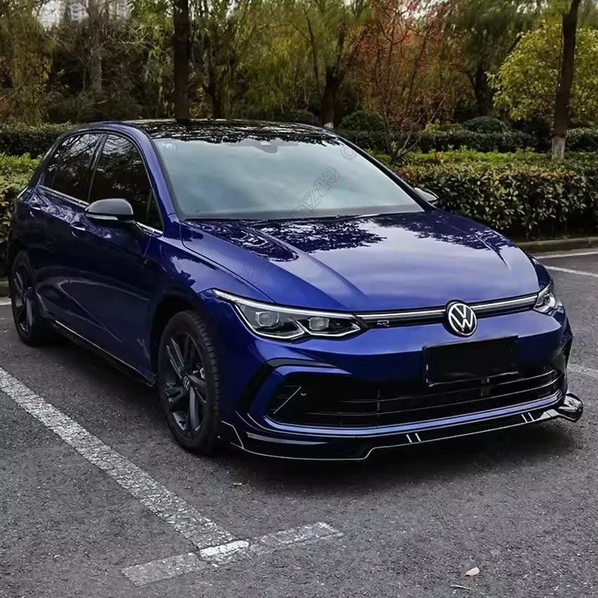 Front Bumper Chin Protector Lip Spoiler Body Kit for VW Golf 8 MK8 R-Line