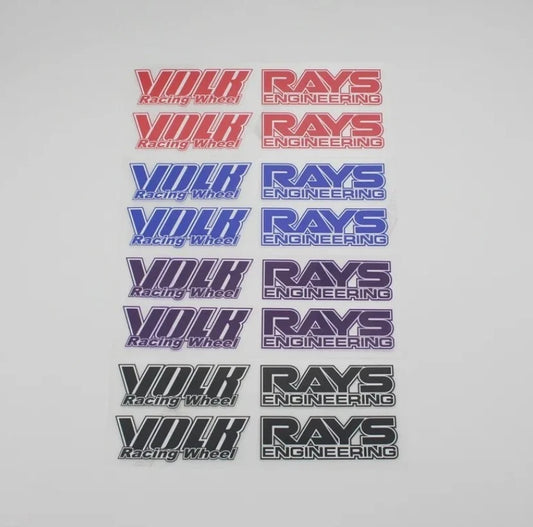 4 x VOLK RAYS TE37 Wheel Rim Blue Decals Stickers Saga Ultra XT V NEW AUS