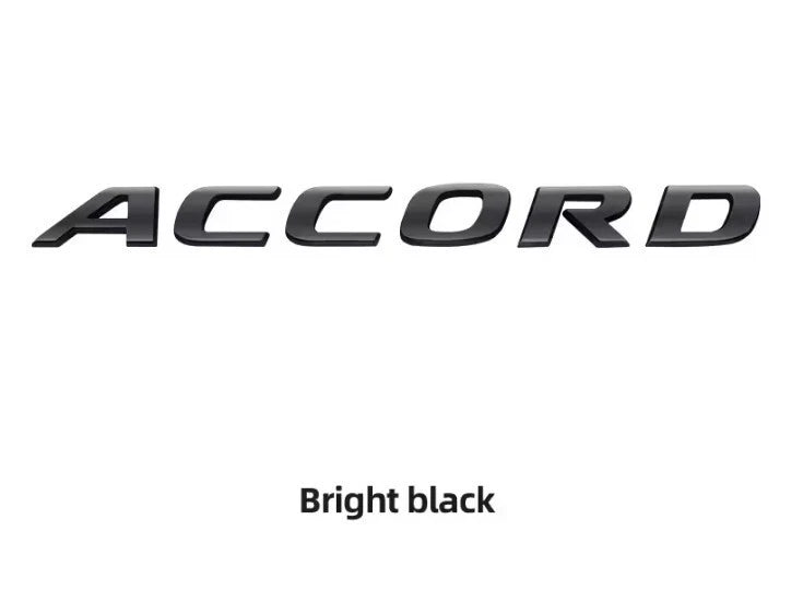Accord Badge Emblem Chrome Silver / Matte Black for Honda OEM Size NEW in Bag