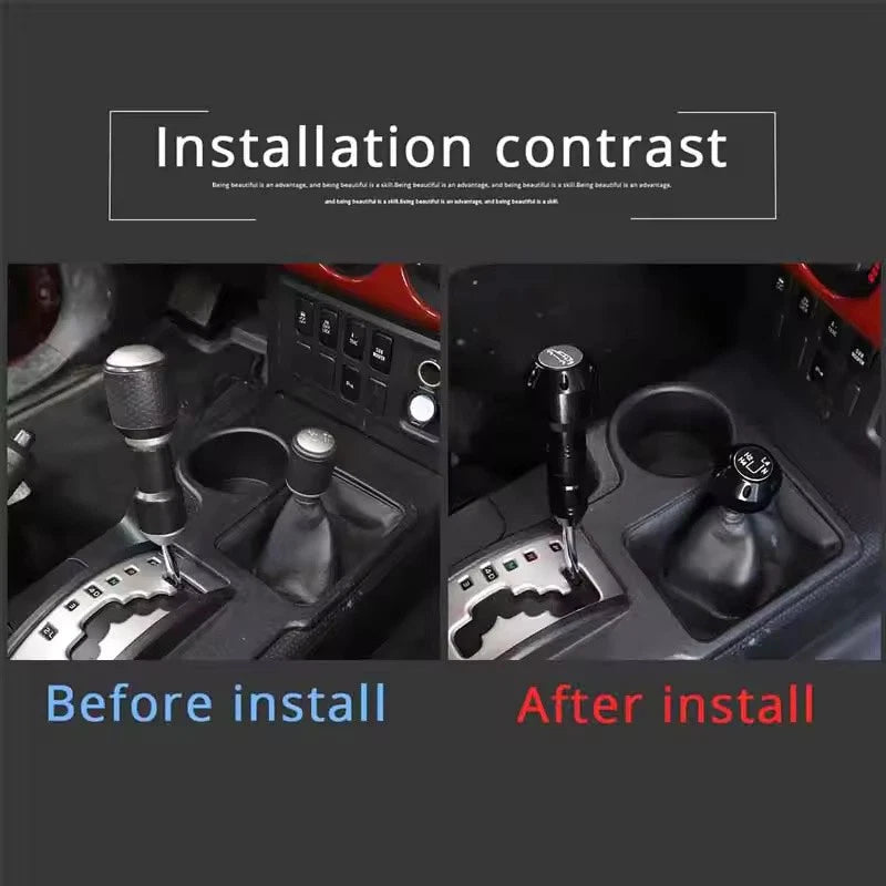 2 x Aluminium Gear Shift Black Silver Red Knob for Toyota FJ Cruiser 2007 - 2021
