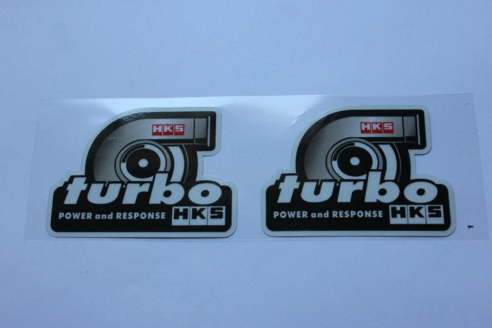 2 x HKS Turbo Sticker Decals for Toyota Mazda Nissan Honda Subaru Mitsubishi
