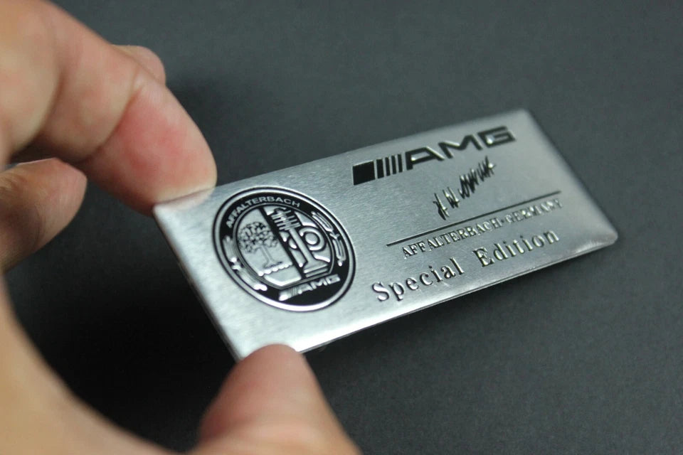 AMG Special Edition Germany Brushed Aluminium Emblem Badge for Mercedes Benz