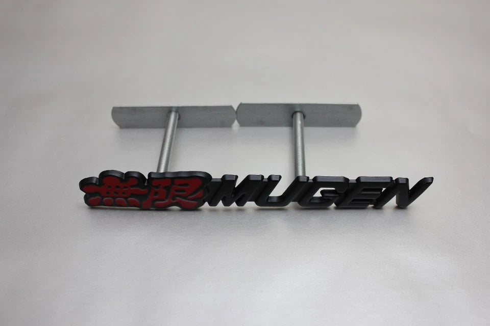 Mugen Honda Grill Badge Red Black Metal Alloy Emblem Jazz Civic Accord S2000
