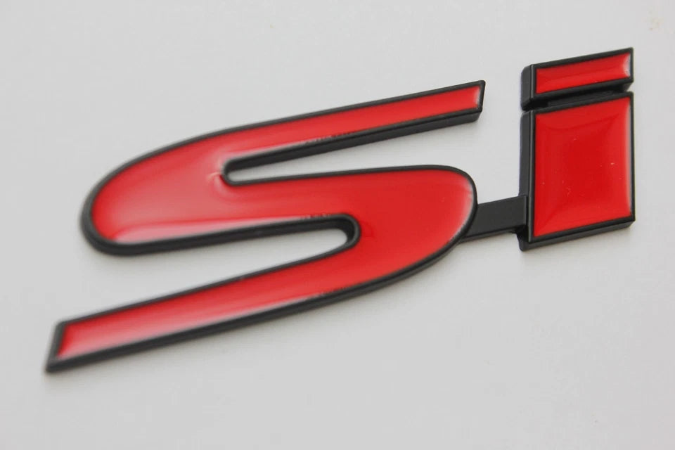Honda Si Car Badge Black Red Emblem for Civic Accord Jazz Odyssey Pilot