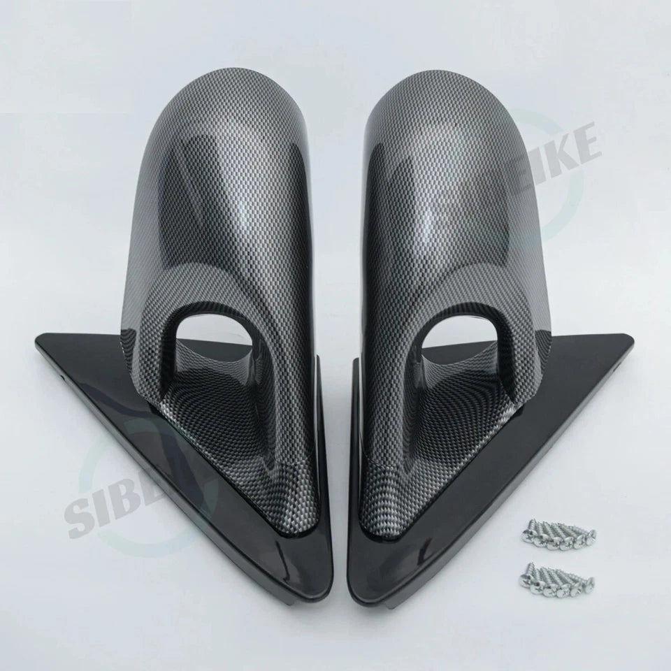 2 Pc Spoon Style Side Mirror for Honda CIVIC 2 Door 1992 - 1995 Carbon Black