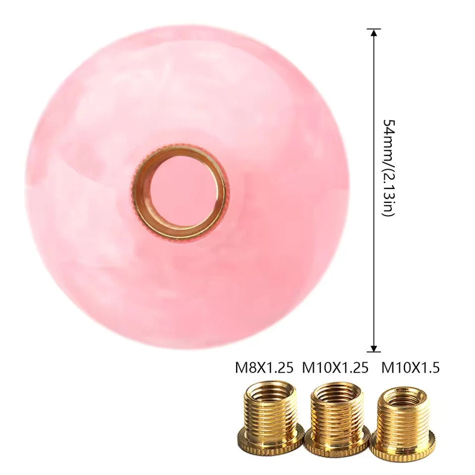 Pearl Gear Shift Knob Smooth Shifter M12x1.25 M10x1.5 M10x1.25 M8x1.25