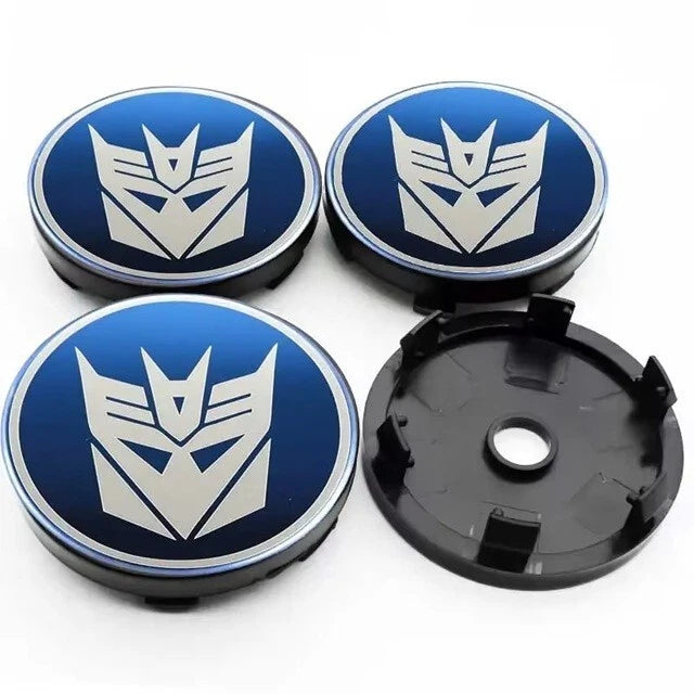 4 Pcs Transformers Wheel Centre Cap Replacement 60mm Face 55 Clip NEW Free Post