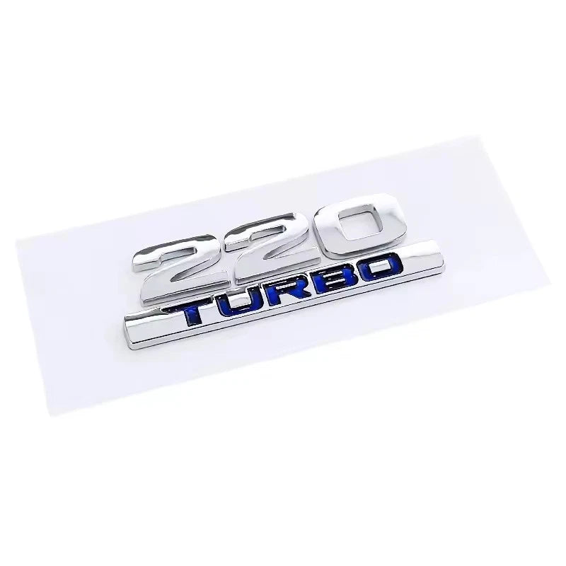 180 220 230 240 370 Turbo Silver Black Rear Trunk Boot Fender Emblem Badge