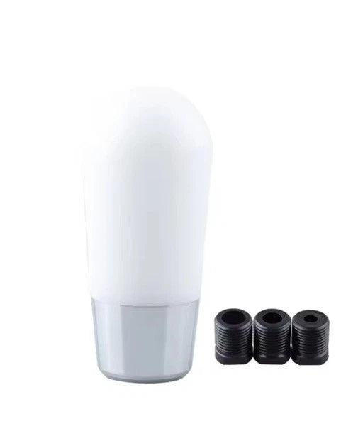 JDM Plain Clean Black or White Gear Knob M8x1.25, M10x1.25, M10x1.5 Universal