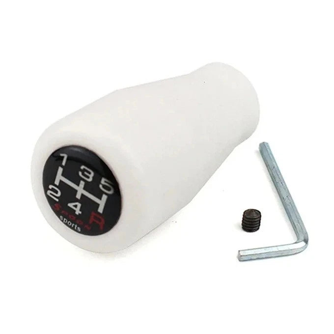 Spoon 5 & 6 Speed White Black Gear Shift Knob Replacement for Honda M10x1.5