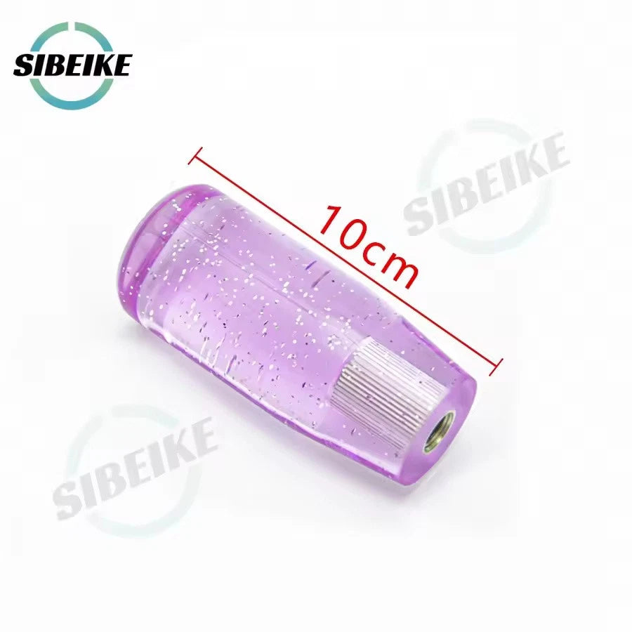 10CM Transparent Glitter Gear Shift Knob M12x1.25 M10x1.5 M10x1.25 M8x1.25