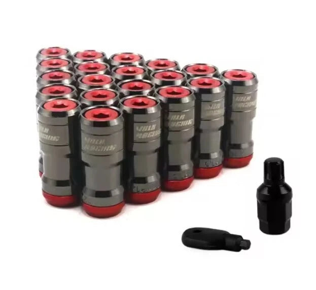 VOLK Racing Heptagon Formula Steel Lock Lug Nuts M12x1.25 M12x1.5 20Pcs Set