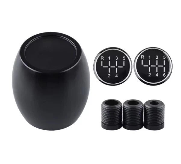 6 5 Speed Aluminium Gear Shift Knob M12x1.25 M10x 1.5 M10x1.25 M8x1.25 Universal