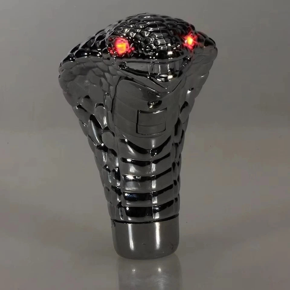 Chrome Silver Snake Cobra Gear Knob with Light Up Eyes NEW Sealed
