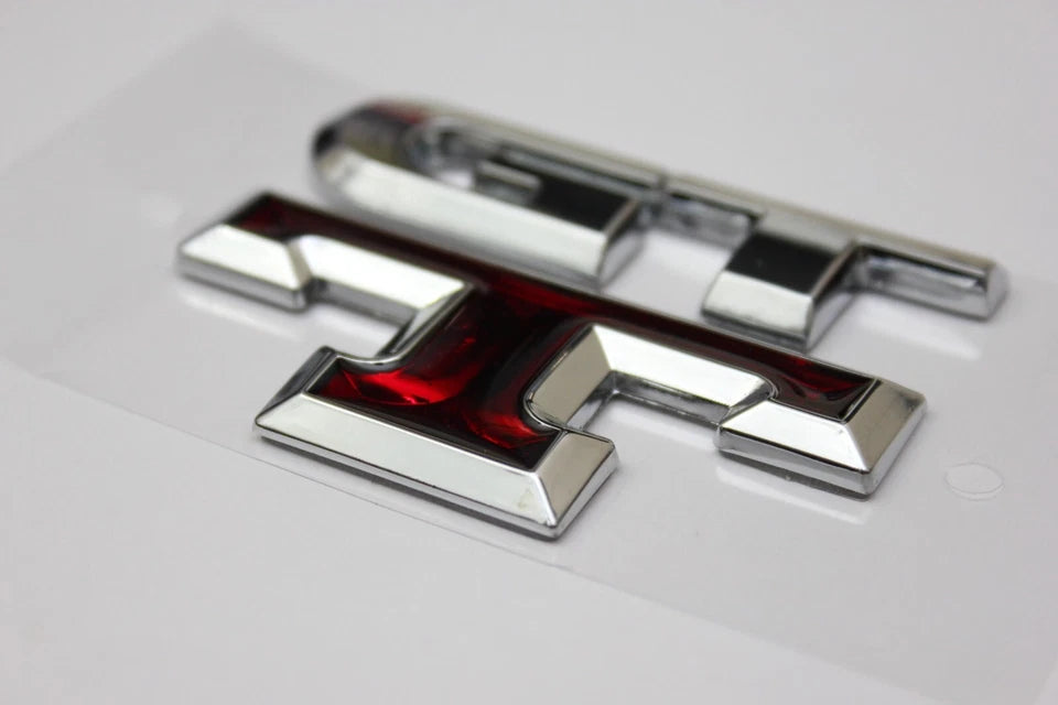 GTT Grill & Boot Badge Emblem Silver & Red for Nissan Skyline R32 R33 R34 R35 GT