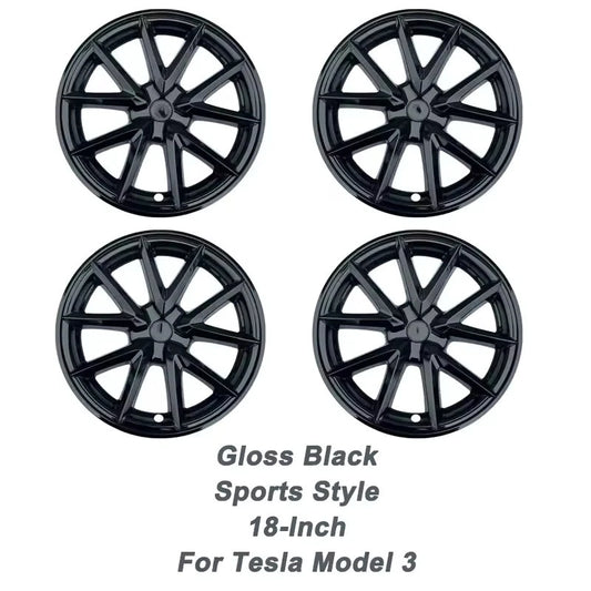 Sport Style 18-Inch Wheel Rim Covers Hubcaps for Tesla Model 3 2021–2023
