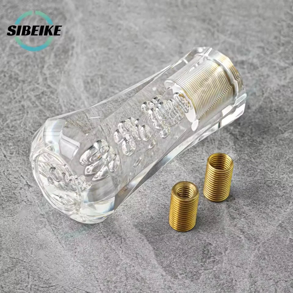 JDM 10CM Crystal Acrylic Gear Shift Knob M12x1.25 M10x1.5 M10x1.25 M8x1.25