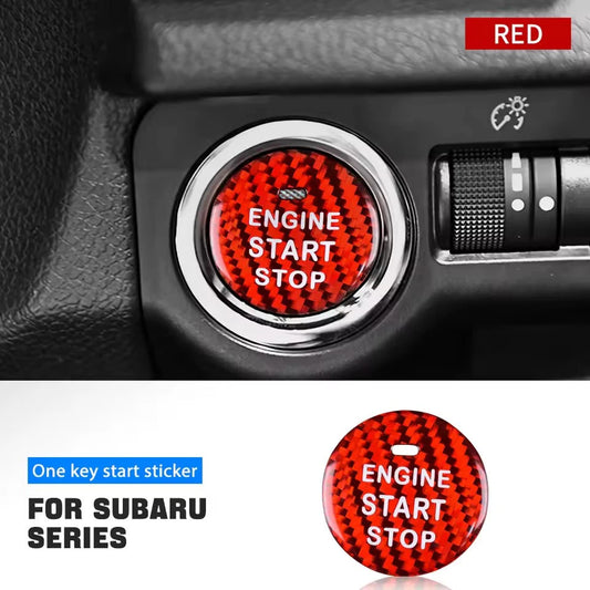 Carbon Fibre Start Stop Button Cover for Subaru Impreza WRX 15-22 Forester 13-22