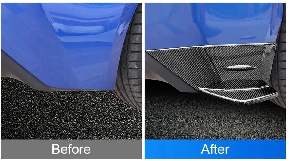 Rear Bumper Pod Canards Genuine Carbon Fibre fits Toyota GR86 & Subaru BRZ 22 23