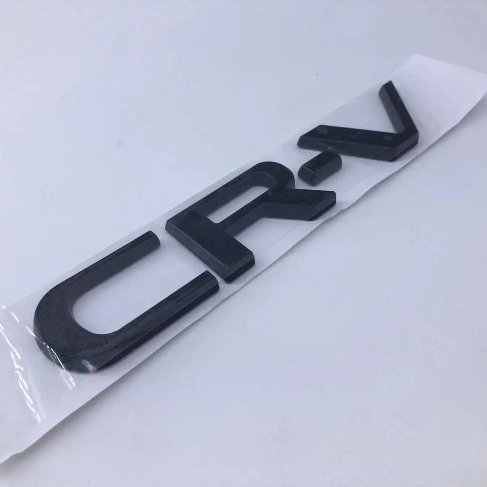 CRV Badge Emblem Chrome Silver / Black 155 x 27mm for Honda OEM Size NEW