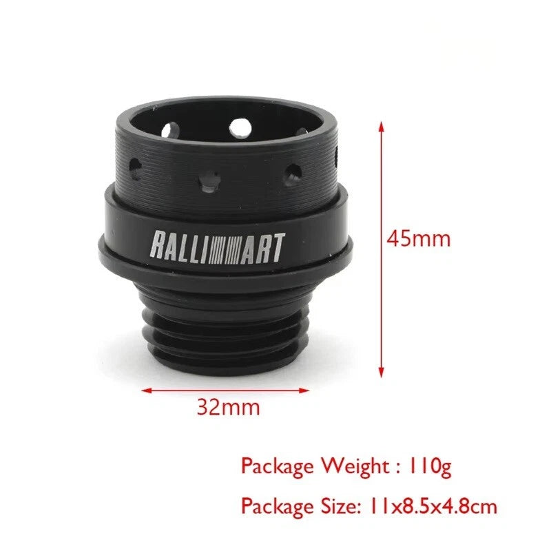 Ralliart Engine Oil Cap Cover Screw on for Mitsubishi Lancer 2008 - 2015