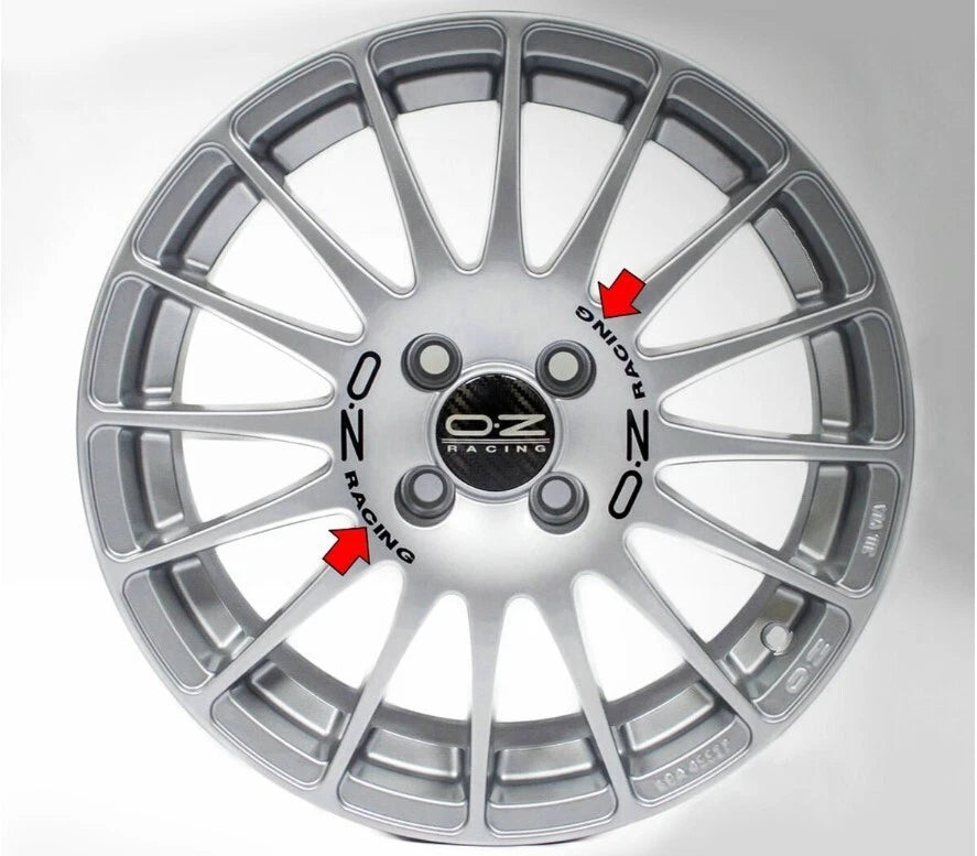 8 x O.Z Racing Wheel Decal Stickers Superturismo WRC F1 GT EVO Alfa Romeo BMW