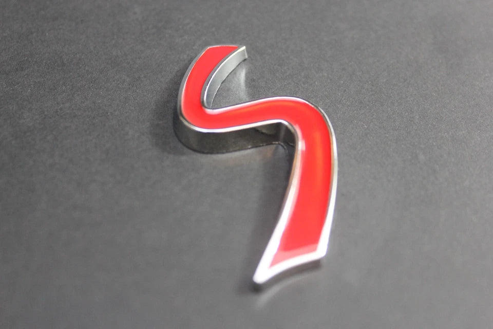 S Boot Red Badge Emblem for Mini Countryman Cooper R53 R56 F56 R55 R52 R57