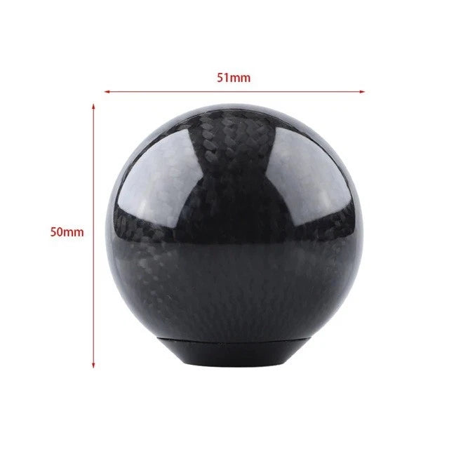 Black 3K Carbon 5 6 Speed Gear Shift Knob M12x1.25 M10x1.25 M10x1.5 M8x1.25 AU