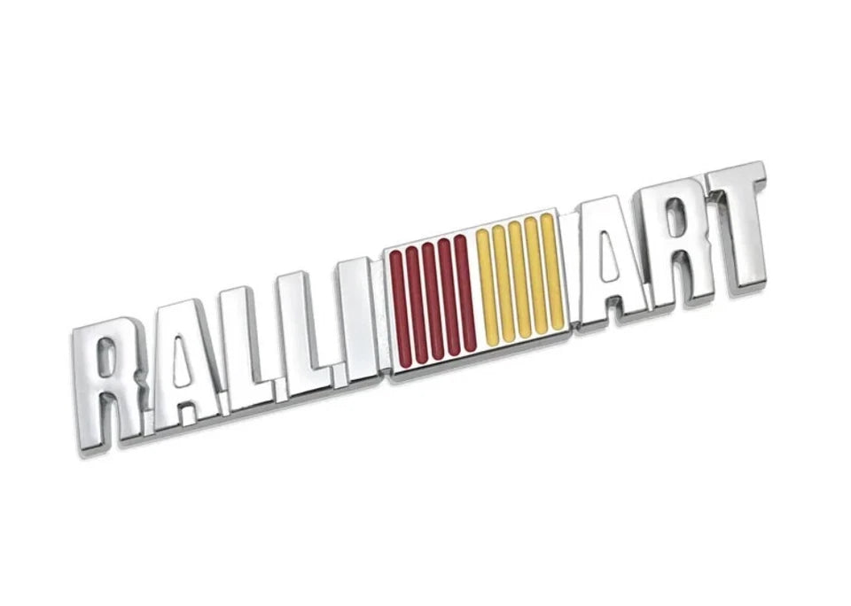 Ralliart Grill Badge Chrome Silver Emblem for Mitsubishi Lancer EVO Colt Magna