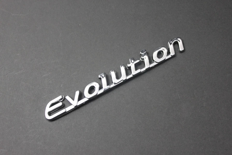 Evolution 7 8 9 Chrome Silver Boot Badge Emblem for Mitsubishi Lancer EVO Trunk